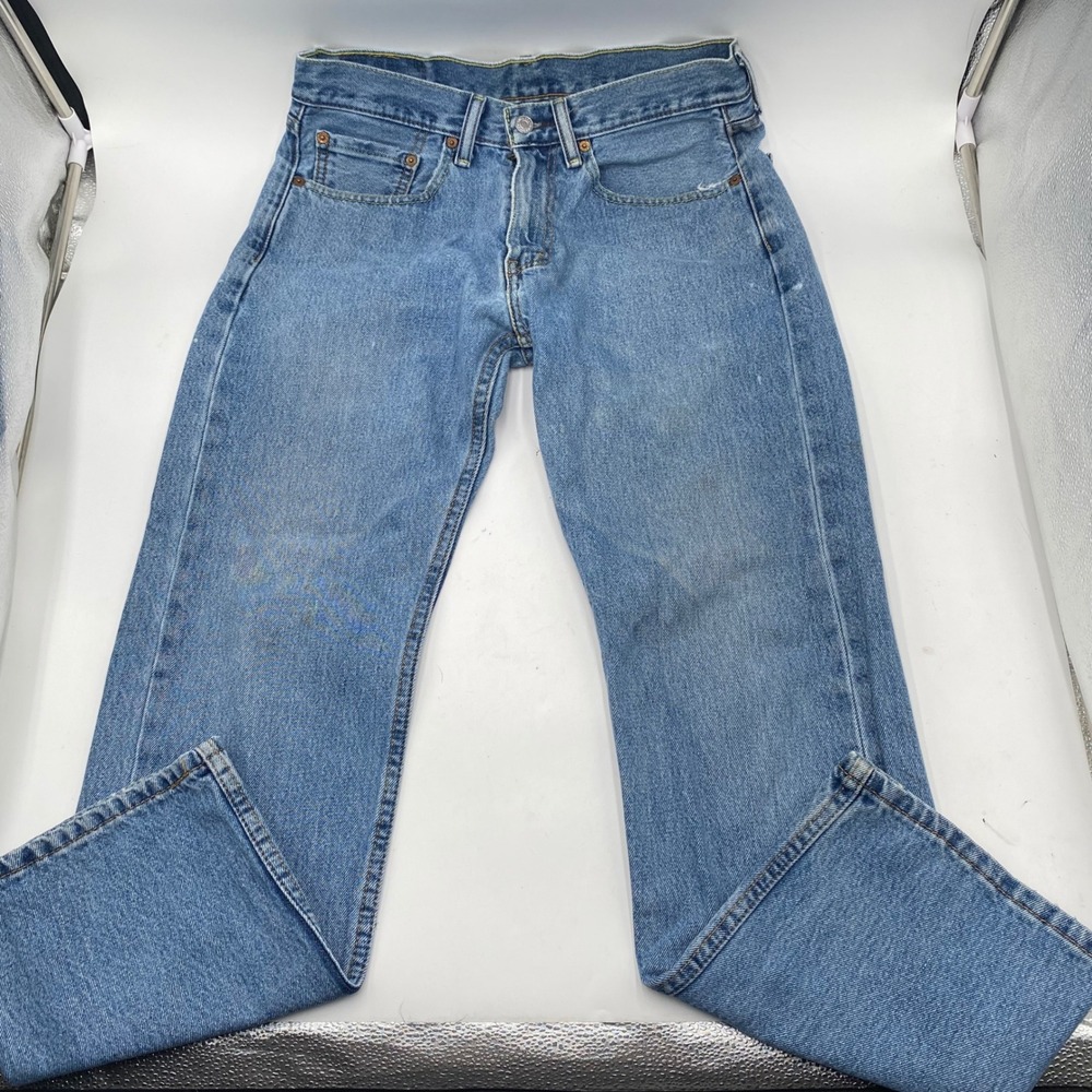 Levi's 505 Regular Fit Jeans Mens 32x30 Blue Medium Wash Straight Leg Denim